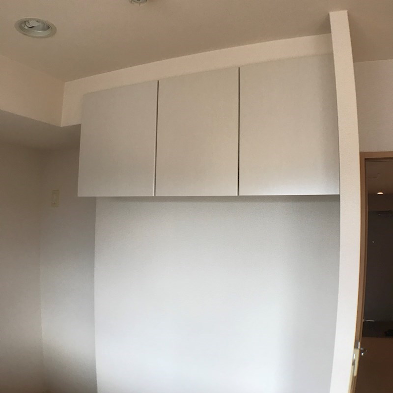 ダンデライオン 備え付けのキッチン収納棚です