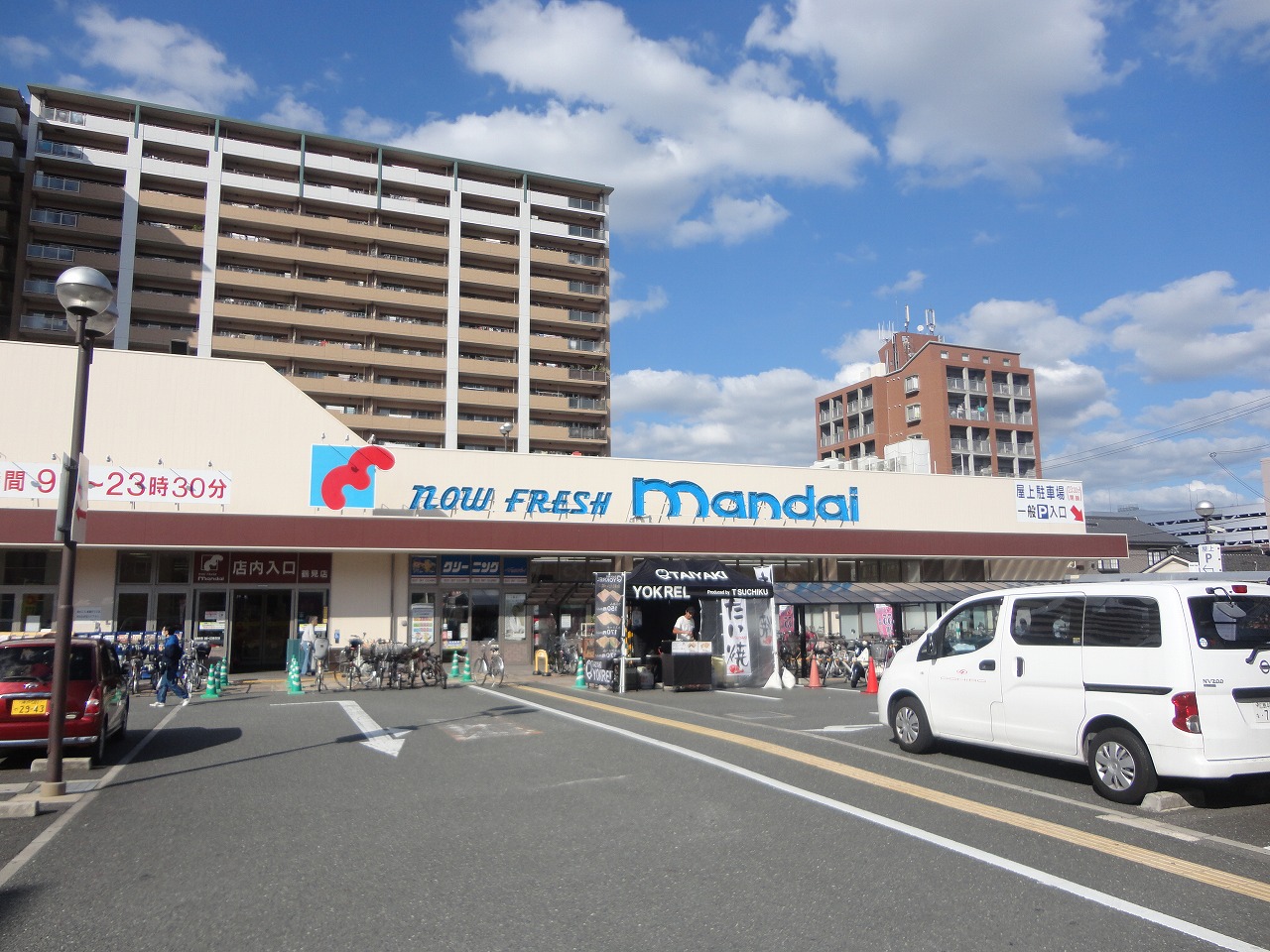 グリーンサイド鶴見 スーパー：万代今福鶴見店　673m