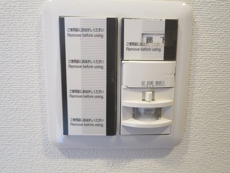 JASPER御堂筋本町 玄関には自動照明付き。夜の帰宅時にも、明るくあたたかく迎えてくれます。