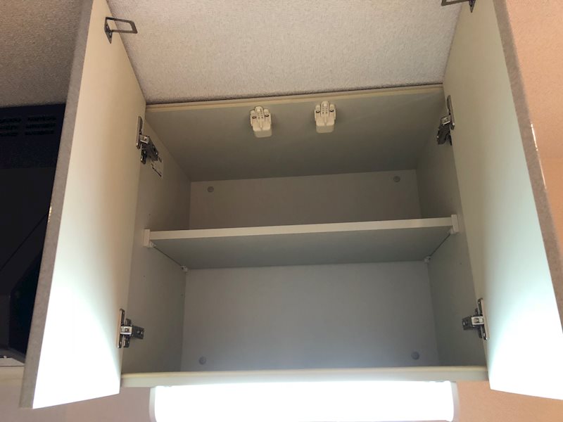 カサカリエンテ キッチン上部にも収納あり。