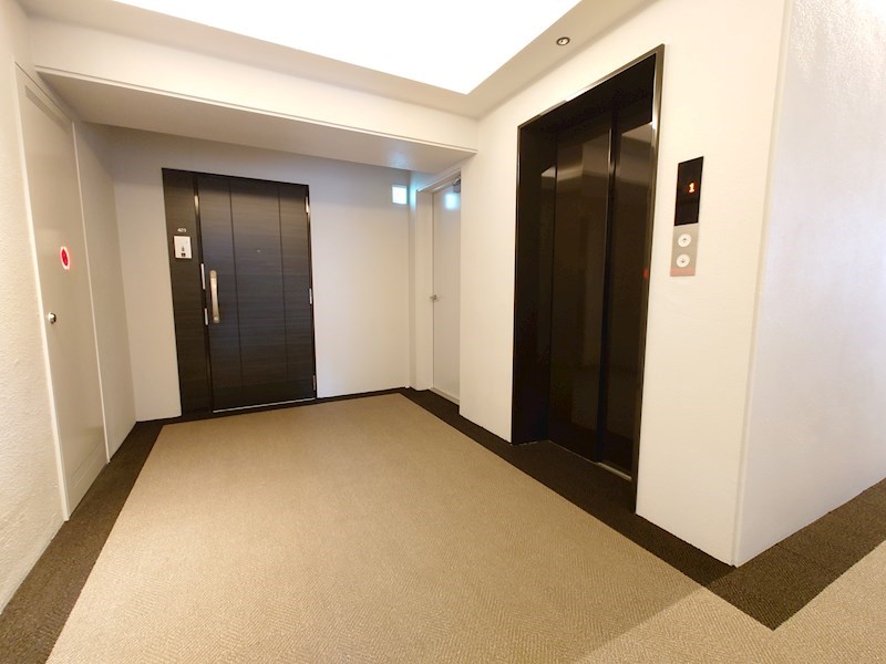 セイワパレス森ノ宮中央 共用廊下はタイルカーペットを敷いており、まるでホテルのような造りです。