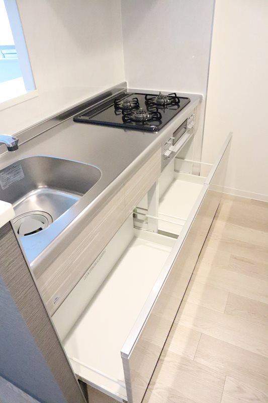 Casa洛南 3口ガスコンログリル付のシステムキッチン