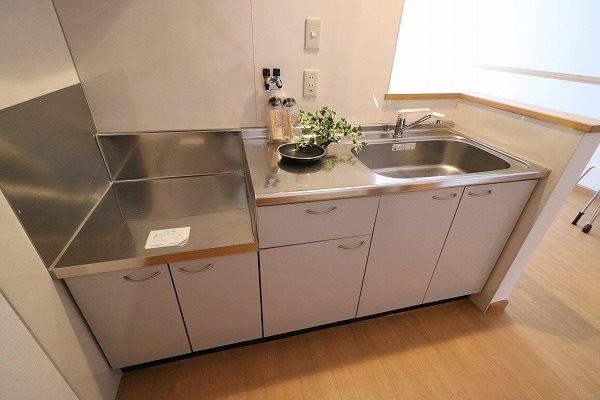 LAND PARK 横大路 B棟 2口ガスコンロ設置可のキッチン