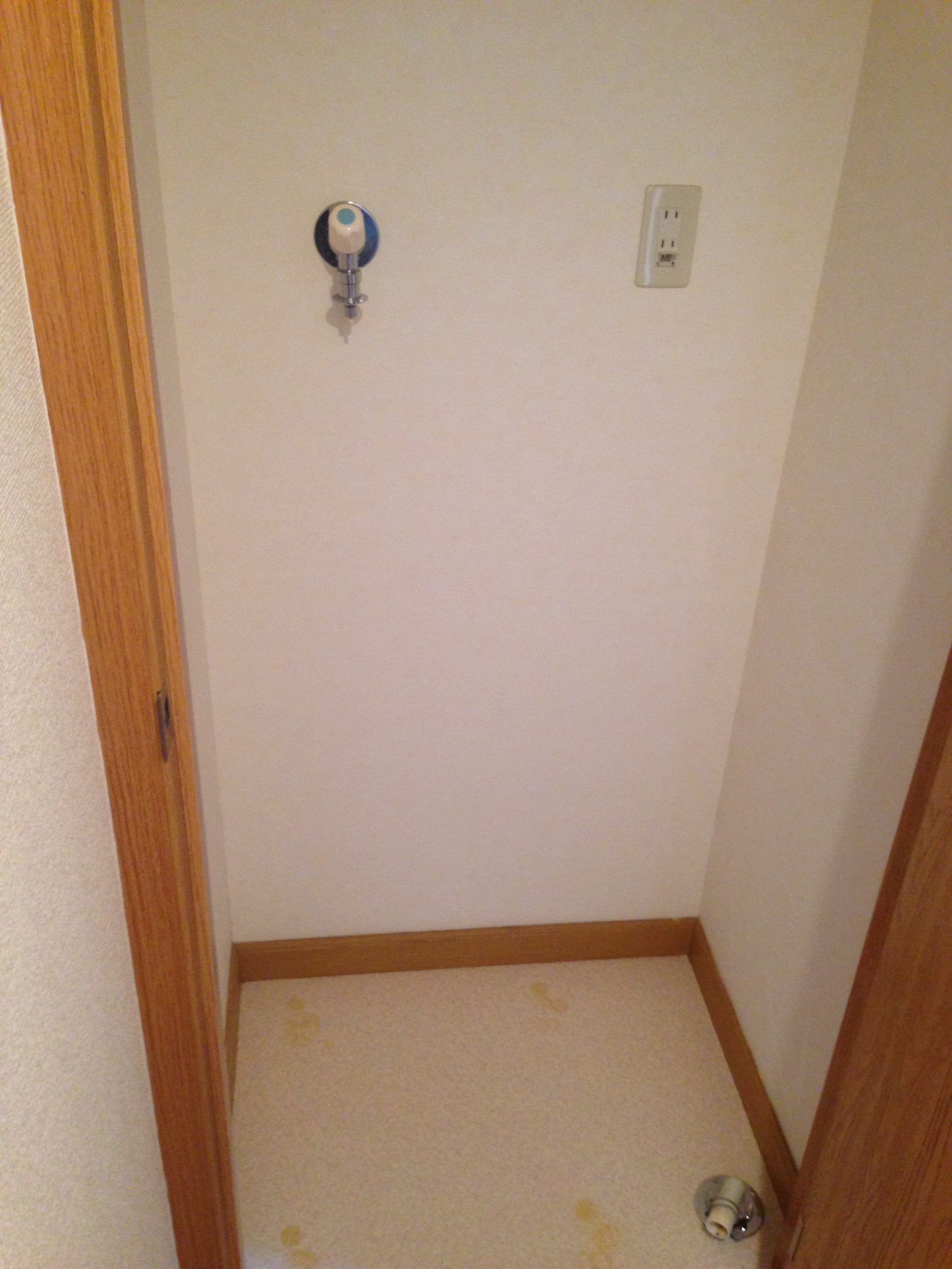 エスポワール参番館 室内洗濯機置き場は扉付きです。